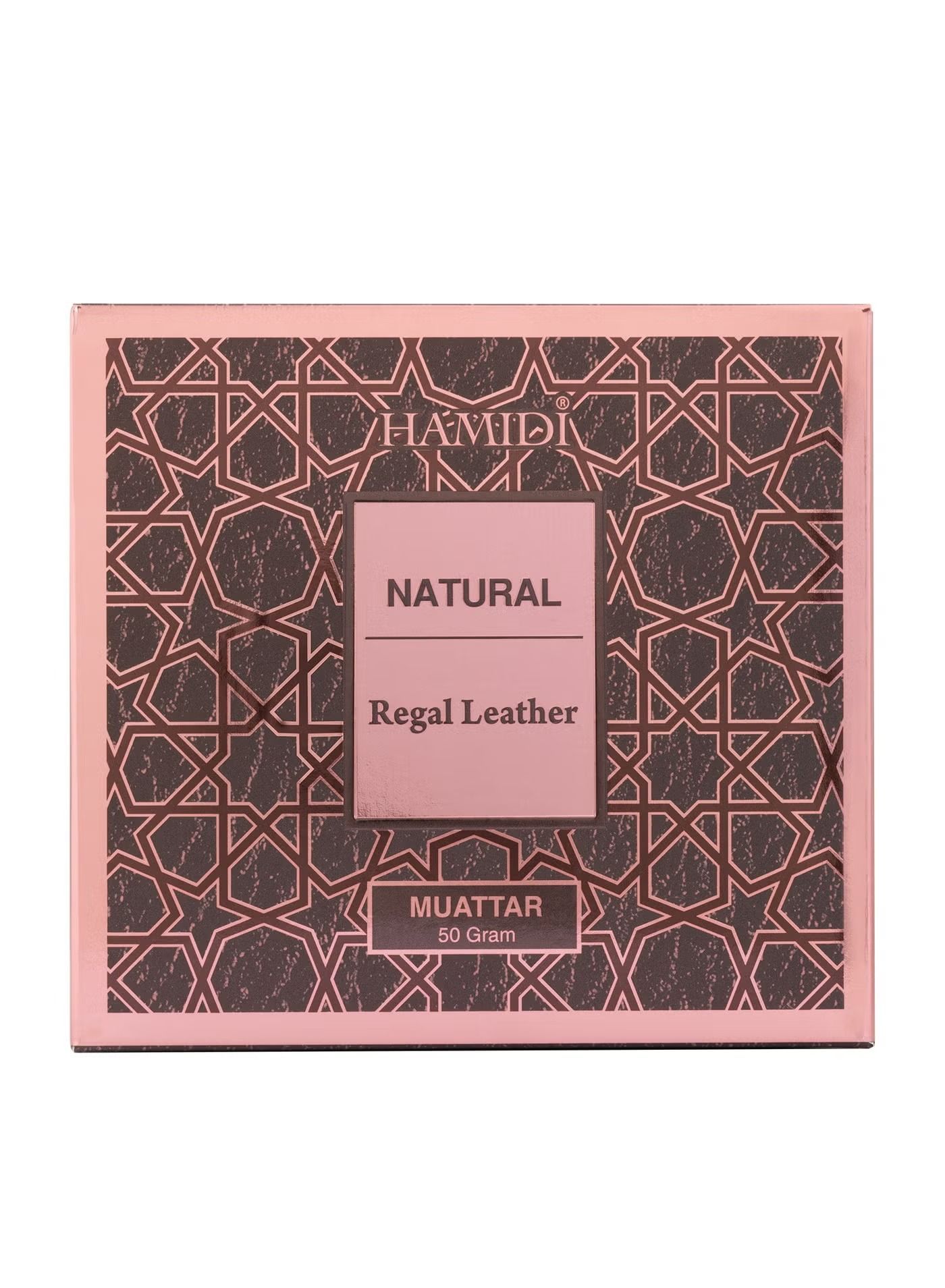 Hamidi Natural Muattar Regal Leather Bakhoor, Premium Oriental Incense, Long-Lasting Fragrance for Home, Prayer & Gifting - 50g