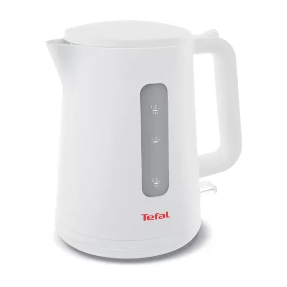 Tefal Element Electric Kettle, 1.7L Capacity, 2200W Fast Boil, Auto Shut-Off, Cordless Plastic Design - White - KO200127 