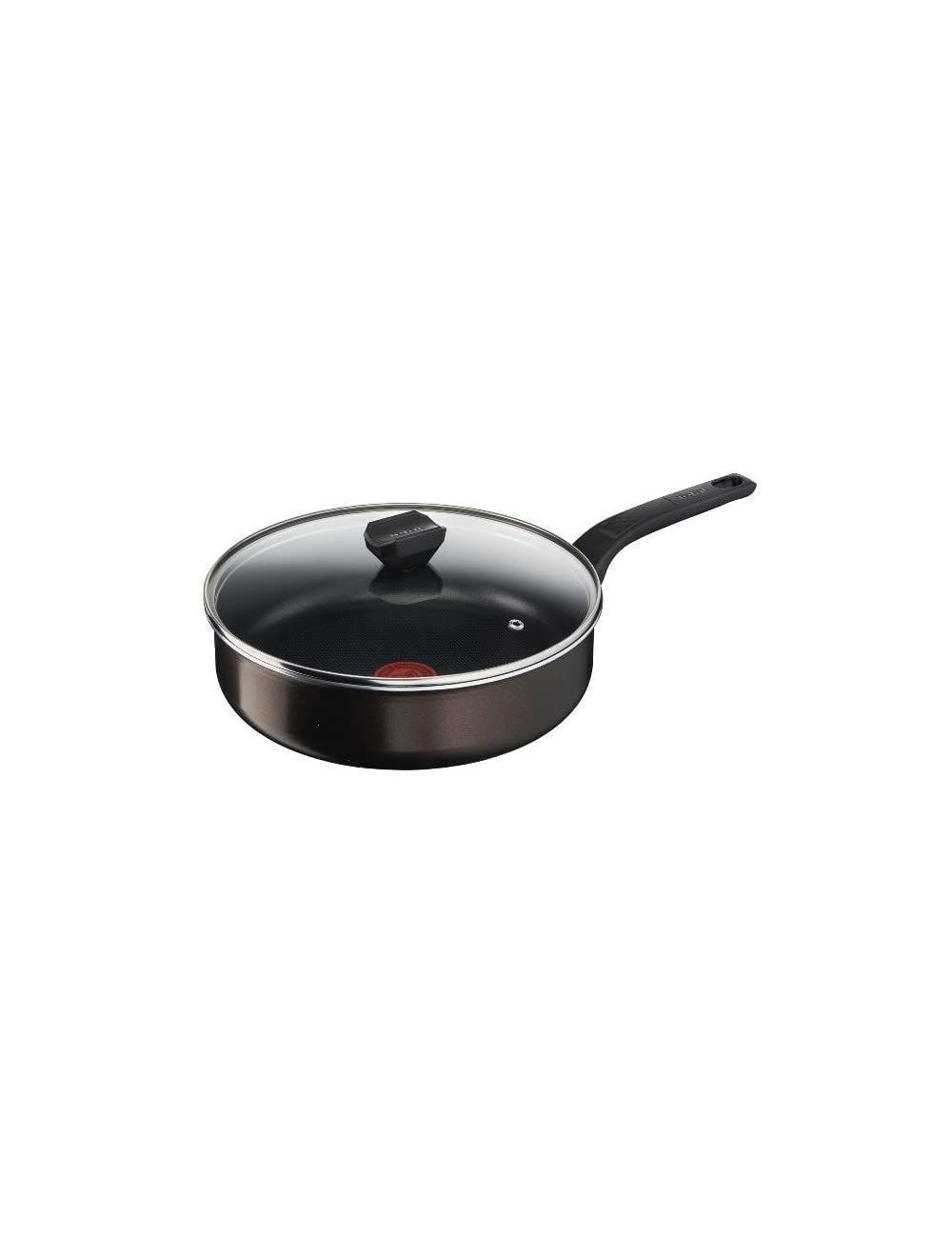 Tefal Easy Cook & Clean Saute Pan, 26cm with Lid, Non-Stick Aluminium Cookware, Easy Clean Coating, Gas Compatible - B5543302