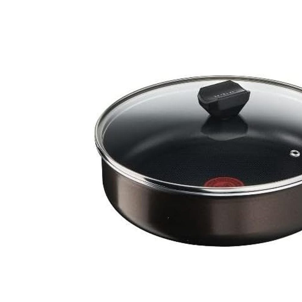 Tefal Easy Cook & Clean Sauté Pan, 26cm with Lid, Non-Stick Aluminium Cookware, Easy Clean Coating, Gas Compatible - B5543302