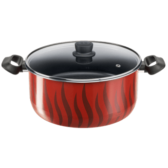 Tefal Tempo Flame Frypan, 30cm Non-Stick Aluminium Cookware, Thermo-Signal Heat Indicator, Gas & Electric Compatible - C3040783