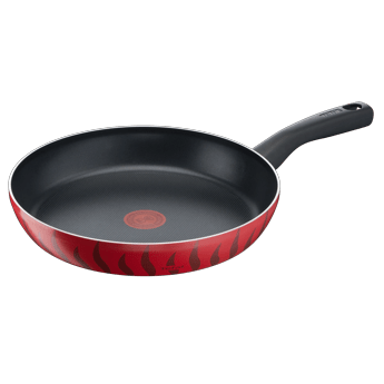 Tefal Tempo Flame Frypan, 26cm Non-Stick Aluminium Pan, Thermo-Signal Heat Indicator, Gas & Electric Compatible Cookware - C3040583