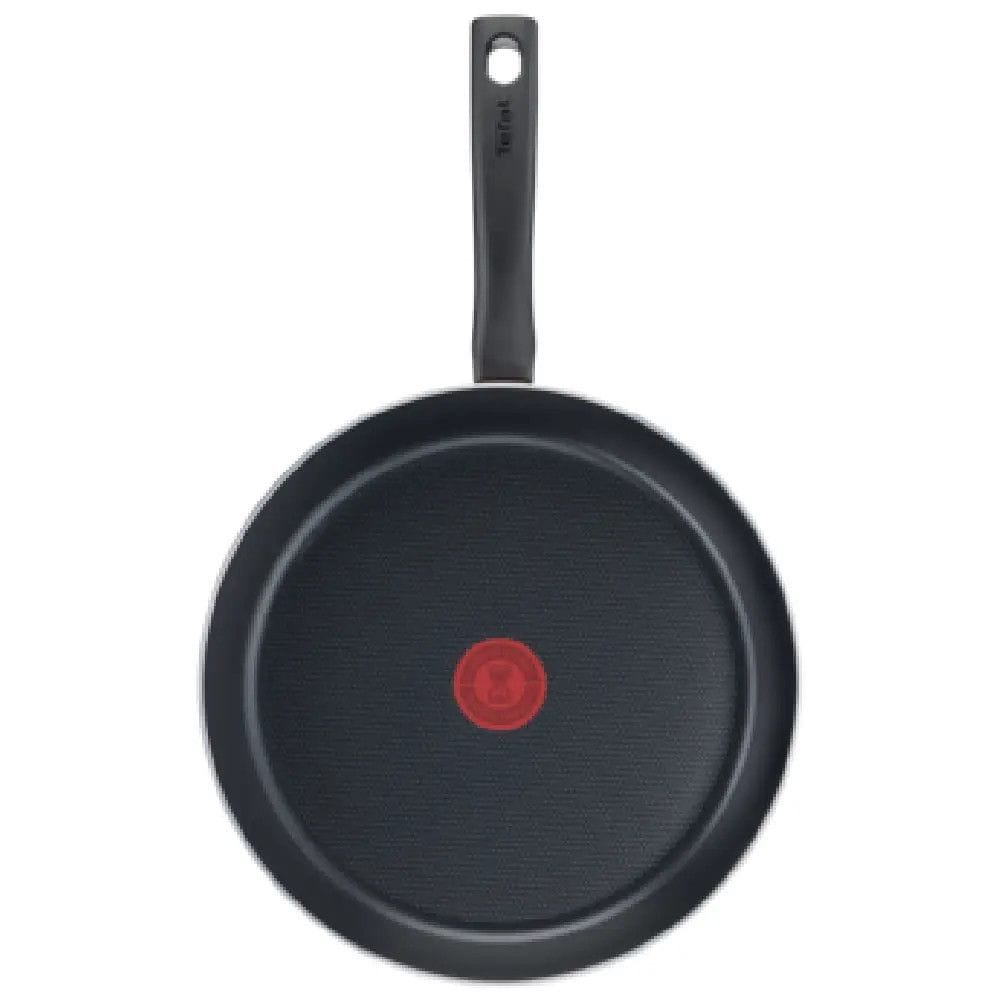 Tefal Tempo Flame Frypan, 28cm Non-Stick Aluminium Cookware, Thermo-Signal Heat Indicator, Gas & Electric Compatible - C3040683