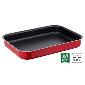 Tefal Tempo Flame Rectangular Oven Dish, 25 x 19cm Heat-Resistant Bakeware, Durable Glass Baking Dish, Oven Safe - J5714582