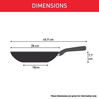 Tefal Natural Force Wok Pan, 28cm Non-Stick Mineral-Enriched Cookware, Thermo-Signal Heat Indicator, Induction Compatible - G2661902
