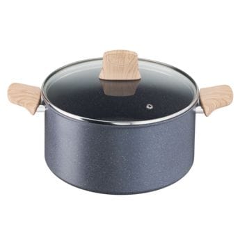 Tefal Natural Force Stewpot, 24cm with Lid, Non-Stick Mineral-Enriched Cookware, Thermo-Signal Heat Indicator, Induction Compatible - G2664683