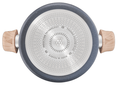 Tefal Natural Force Stewpot, 24cm with Lid, Non-Stick Mineral-Enriched Cookware, Thermo-Signal Heat Indicator, Induction Compatible - G2664683