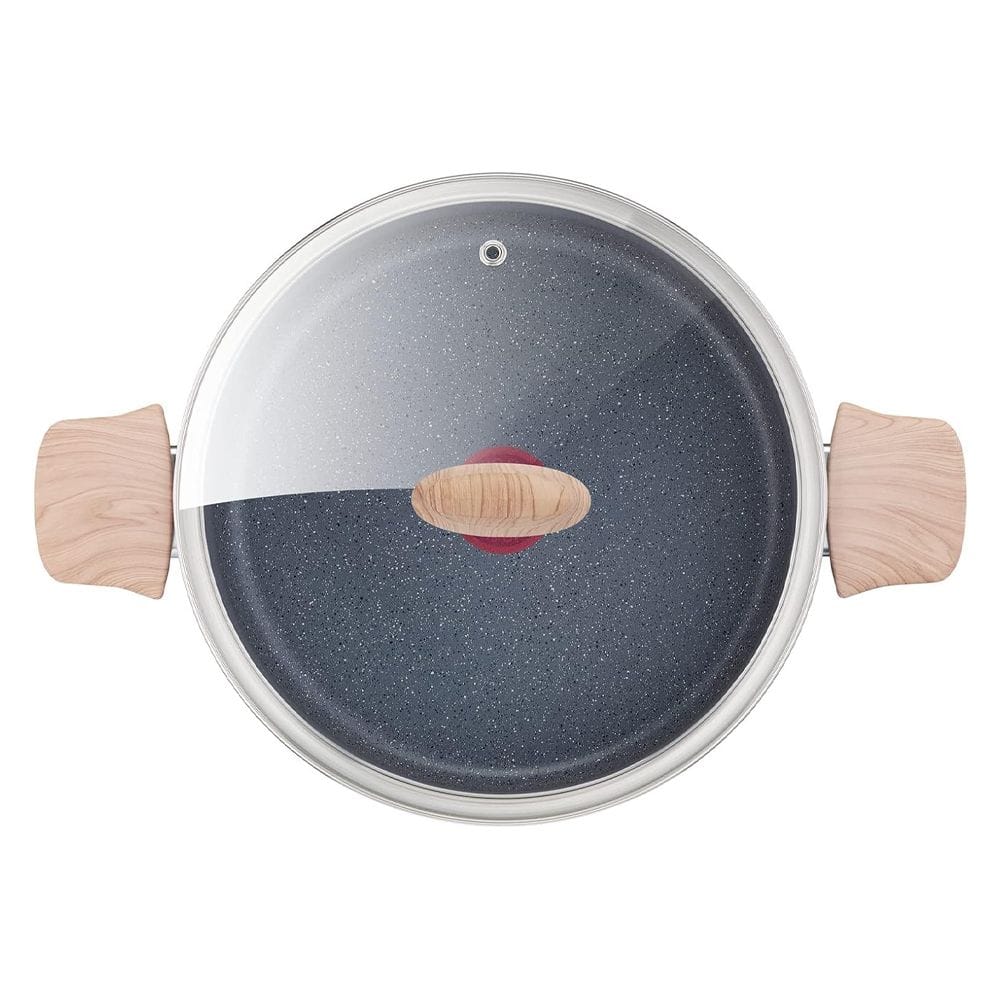 Tefal Natural Force Stewpot, 24cm with Lid, Non-Stick Mineral-Enriched Cookware, Thermo-Signal Heat Indicator, Induction Compatible - G2664683