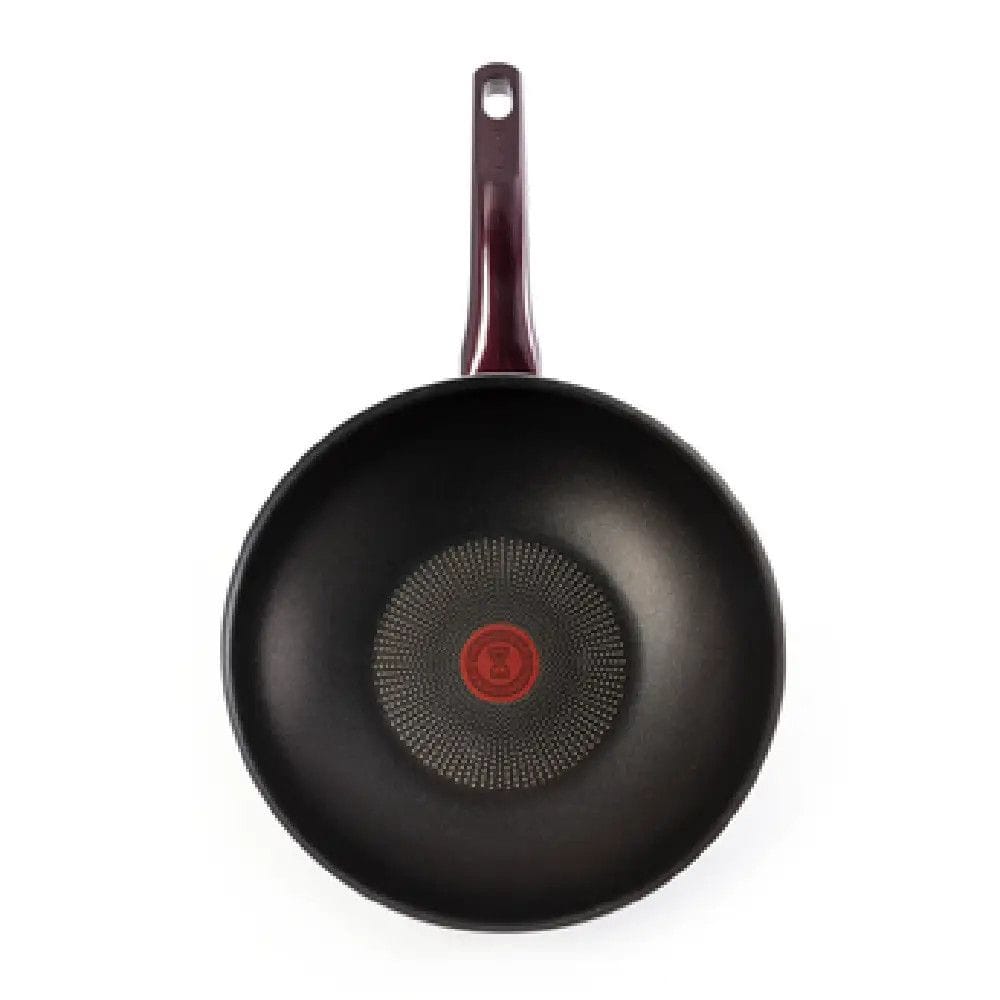 Tefal Resist Intense Wok Pan, 28cm Non-Stick Aluminium Cookware, Thermo-Signal Heat Indicator - D5221983