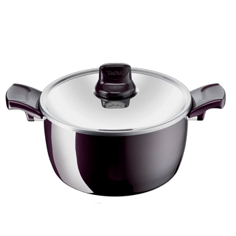 Tefal Resist Intense Stewpot, 24cm Non-Stick Aluminium Cookware, Thermo-Signal Heat Indicator, Durable Construction - D5224683