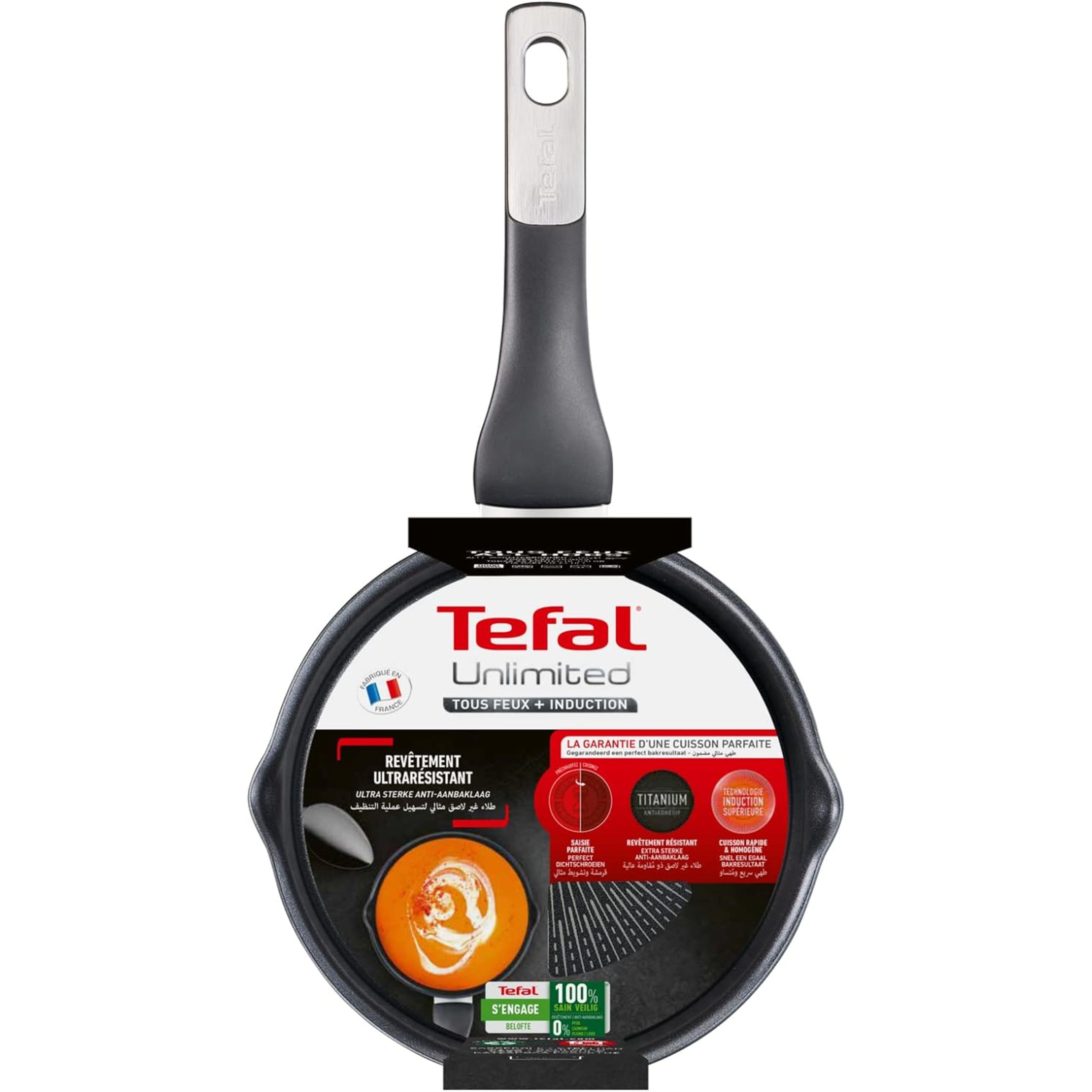 Tefal Unlimited Saucepan, 16cm Non-Stick Aluminium Cookware, Induction Compatible, Titanium Non-Stick Coating - G2552802