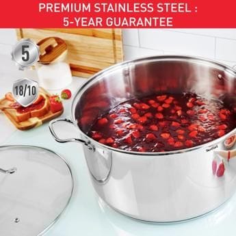 Tefal Intuition G6 Stainless Steel Stewpot, 36cm with Lid, Induction Compatible Cookware - B8647504