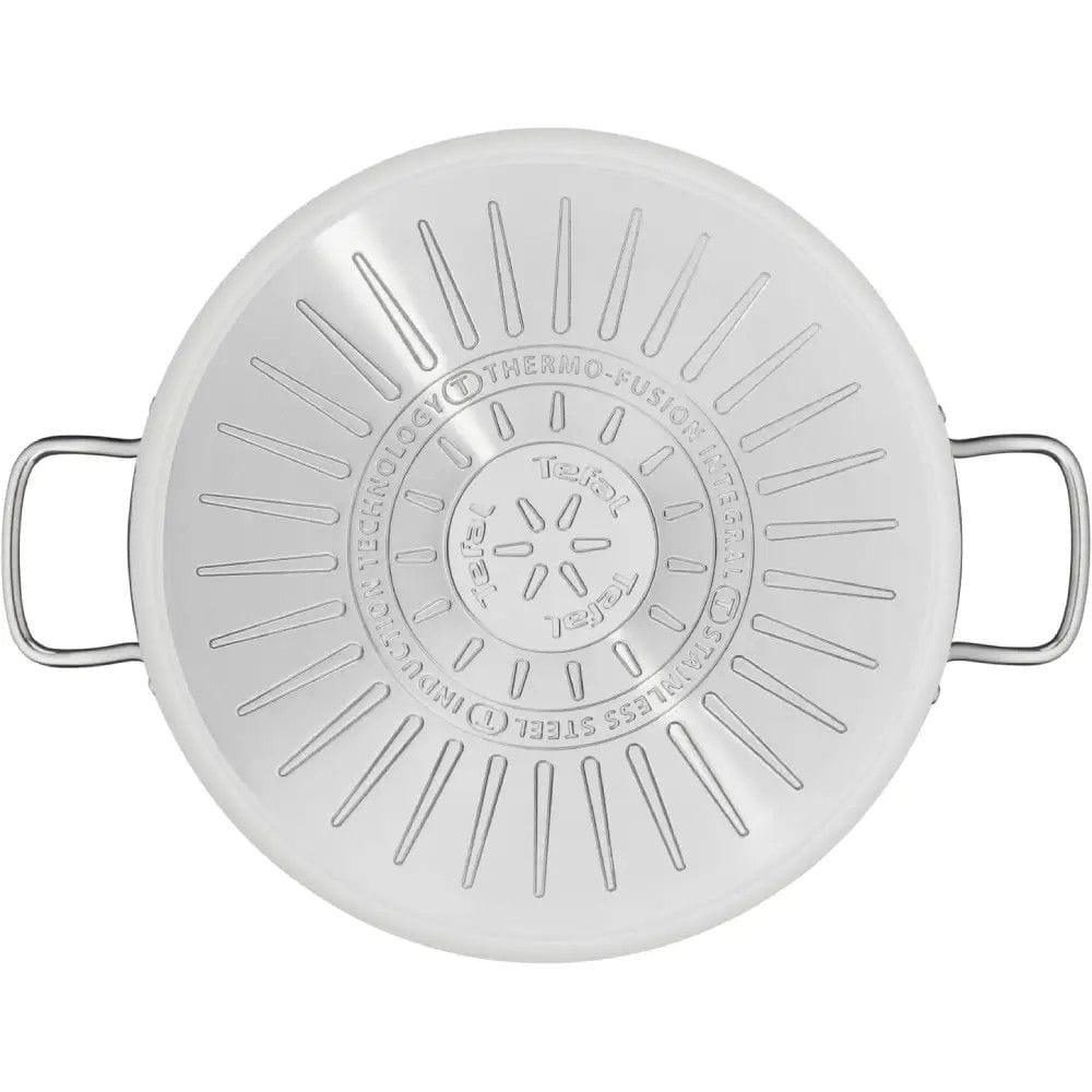 Tefal Intuition Stockpot, 28cm with Lid, Stainless Steel Cookware, Induction Compatible - B8649004