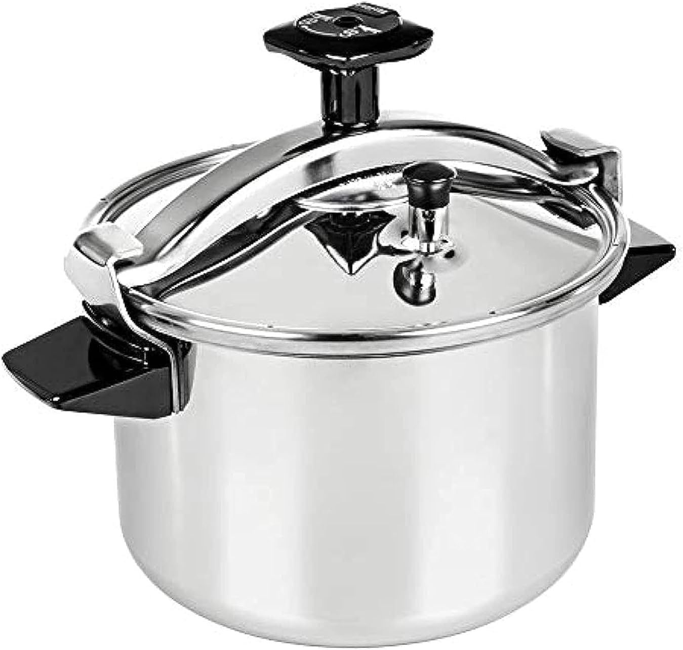 Tefal Authentique Eco Pressure Cooker, 9L Stainless Steel Cooker, Induction Compatible, Secure Locking Lid, Fast Pressure Cooking - P0534931