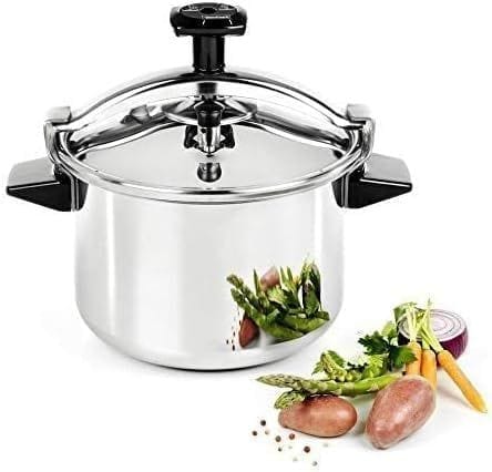 Tefal Authentique Eco Pressure Cooker, 9L Stainless Steel Cooker, Induction Compatible, Secure Locking Lid, Fast Pressure Cooking - P0534931