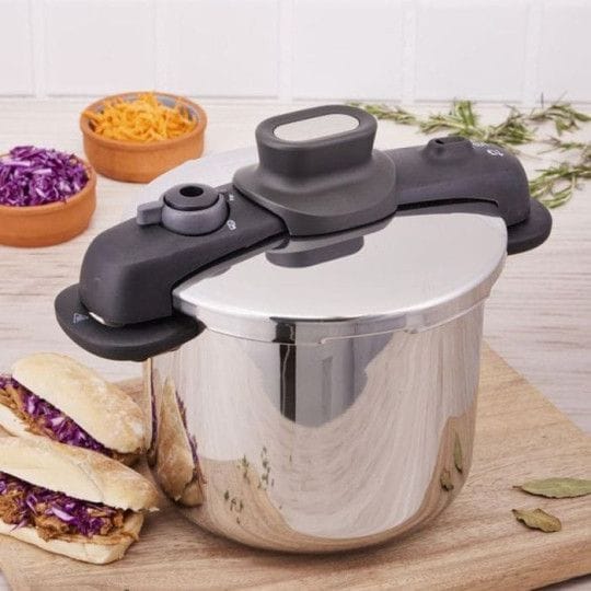 Tefal Secure 5 Pressure Cooker, 8L Stainless Steel Cooker, Induction Compatible, Secure Locking Lid, Fast Pressure Cooking - P3534446