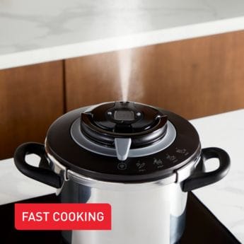 Tefal Clipso+ Chef Pressure Cooker, 6L Stainless Steel Cooker, One-Hand Opening System - P4550731