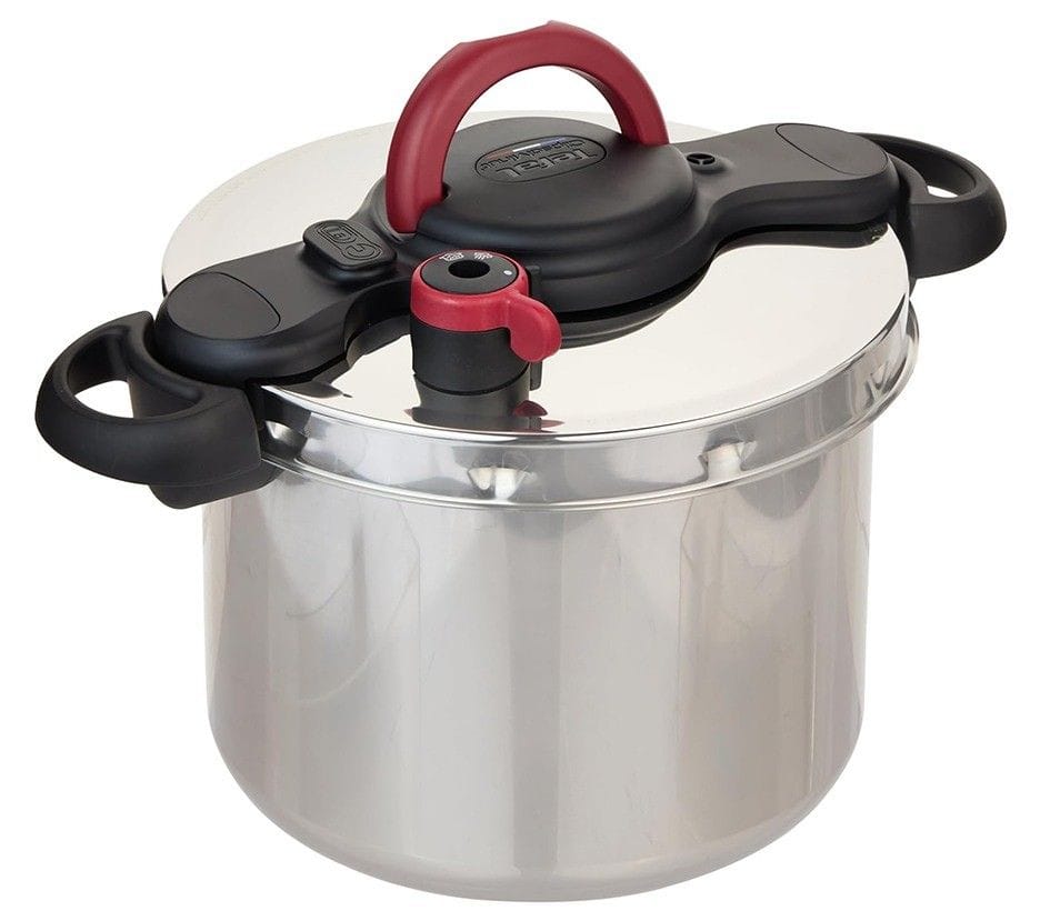 Tefal Clipso Minut Easy Pressure Cooker, 9L Stainless Steel Cooker, One-Hand Opening System, Induction Compatible, Secure Locking Lid - P4624966