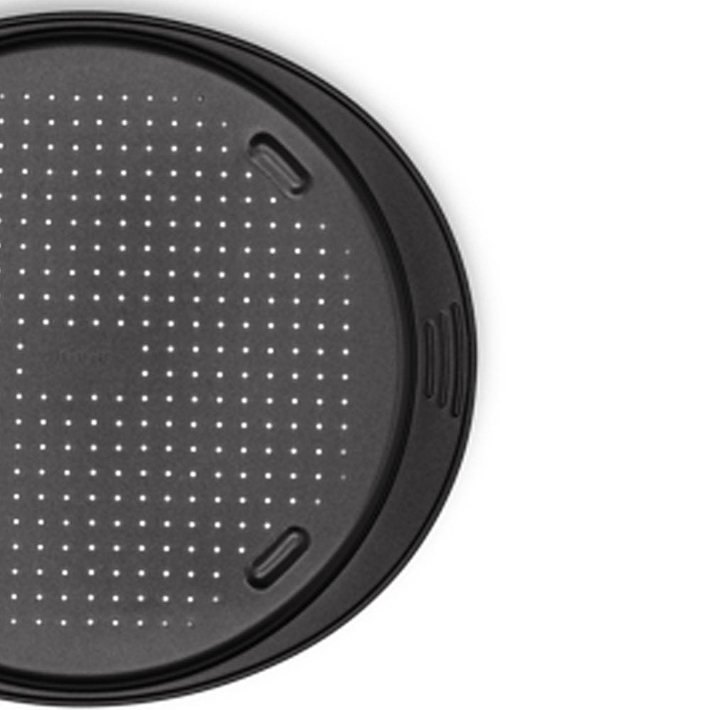 Tefal Easy Grip Perforated Pizza Pan, 34cm Non-Stick Carbon Steel Bakeware, Crisp Baking Surface, Easy Release Design - J1629045