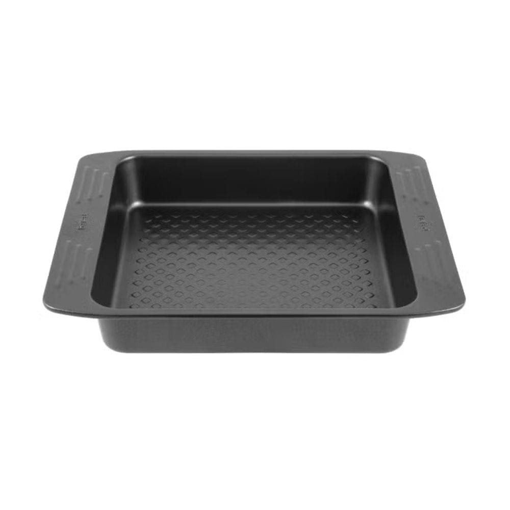 Tefal Easy Grip Gold Square Cake Pan, 20cm Non-Stick Baking Tin, Durable Carbon Steel Bakeware - J1625245