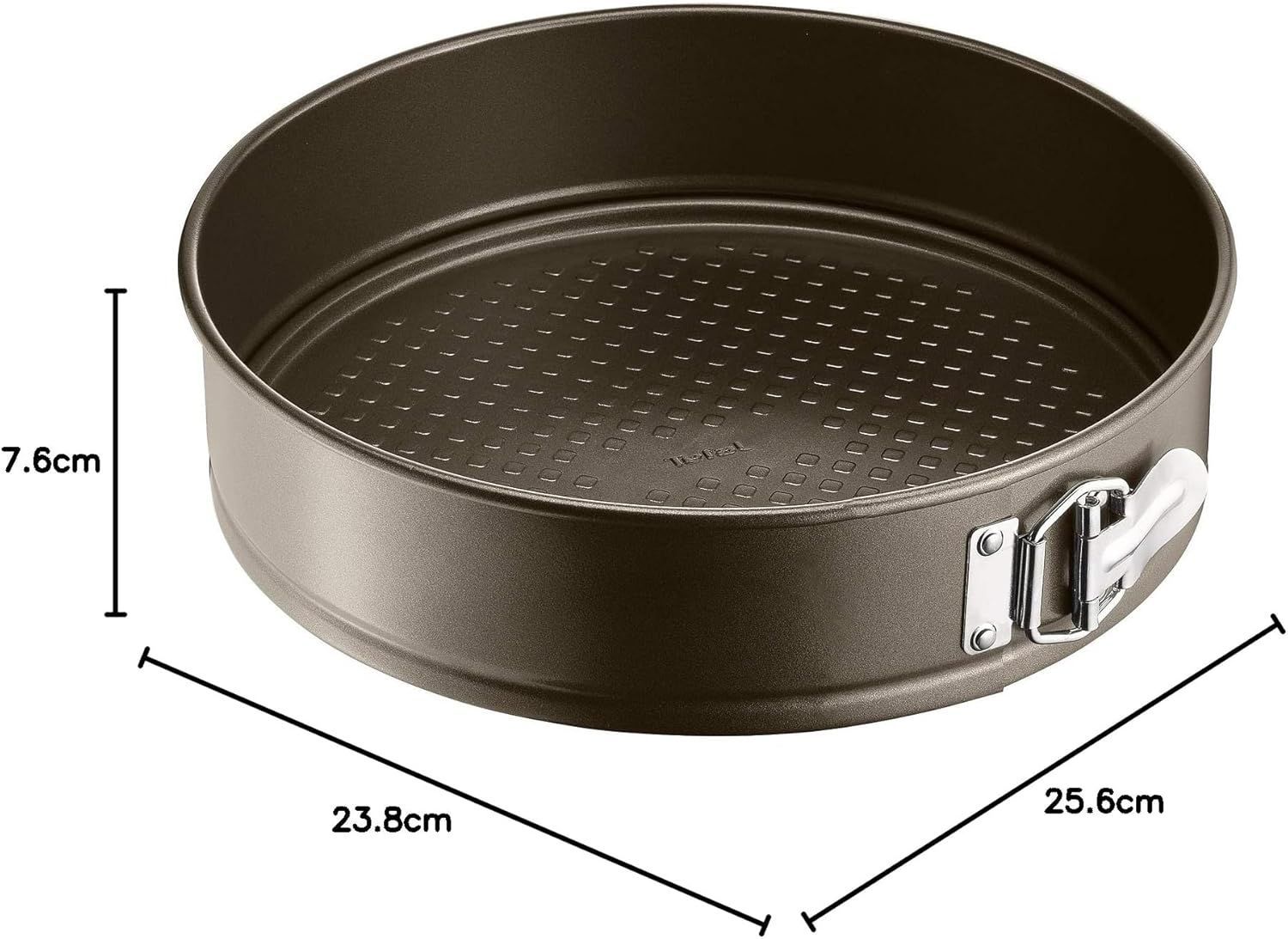 Tefal Easy Grip Gold Springform Cake Mould, 23cm Non-Stick Baking Pan, Removable Base, Durable Carbon Steel Bakeware - J1626145