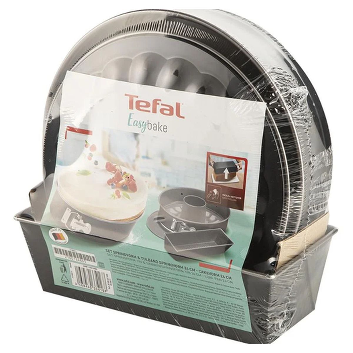 Tefal Easy Bake Bakeware Set, 3-Piece Carbon Steel Non-Stick Baking Pans, Durable Oven Bakeware - J174S274