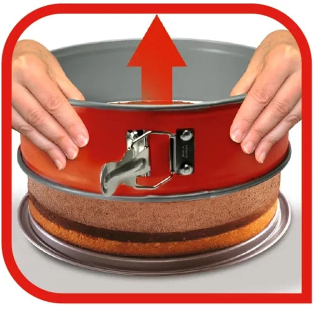 Tefal Deli Bake Springform Cake Mould, 27cm Non-Stick Baking Pan, Removable Base, Durable Carbon Steel Bakeware - J1641414