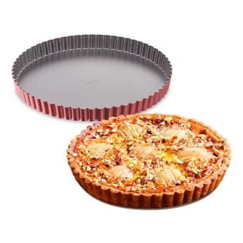 Tefal Deli Bake Tart Pan, Removable Base Non-Stick Carbon Steel Bakeware, Easy Release Design, Durable Baking Tin - J1641514