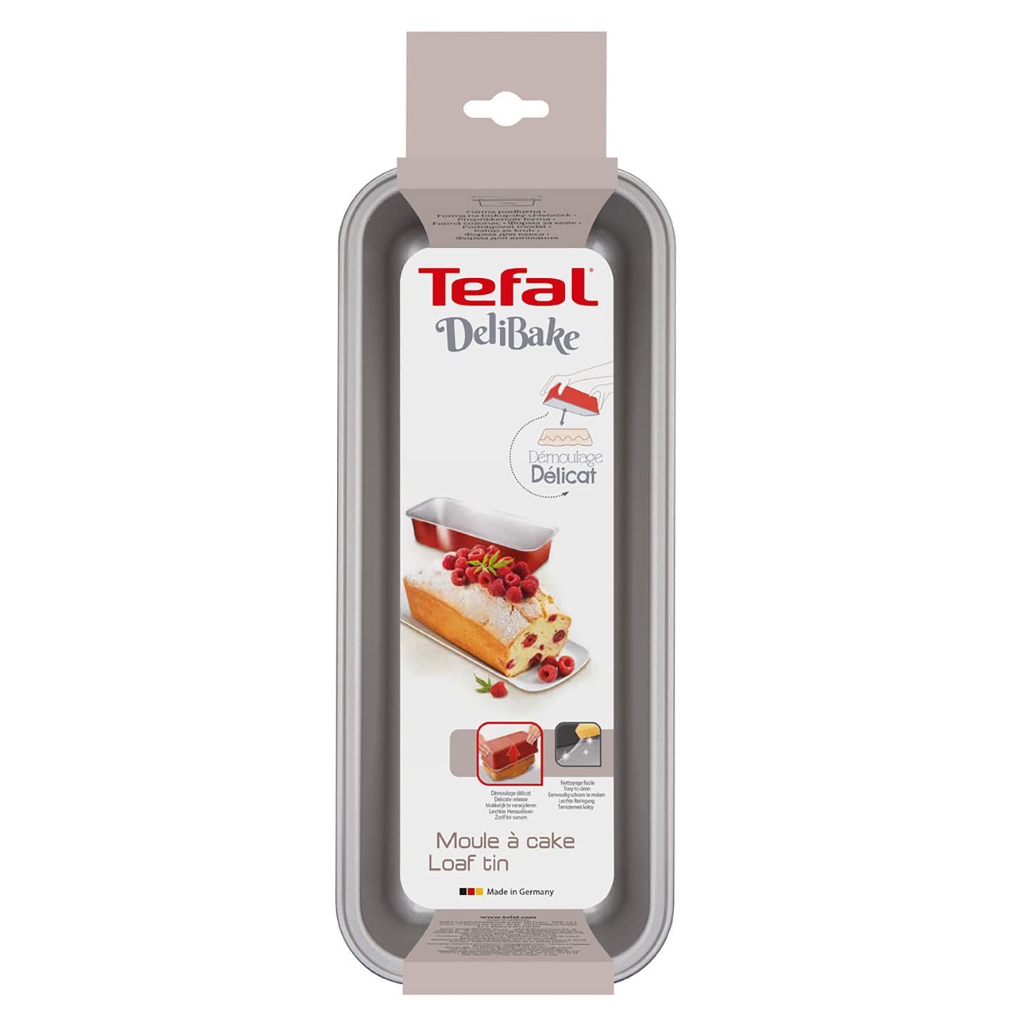 Tefal Deli Bake Loaf Pan, 30cm Non-Stick Bread & Cake Baking Tin, Durable Carbon Steel Bakeware, Easy Release Design - J1640114