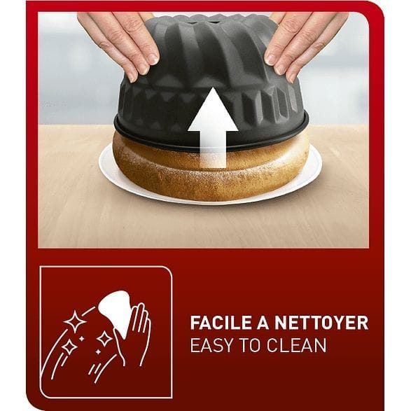 Tefal Easy Bake Kugelhopf Pan, 22cm Non-Stick Carbon Steel Cake Mould, Durable Bakeware - J1746874