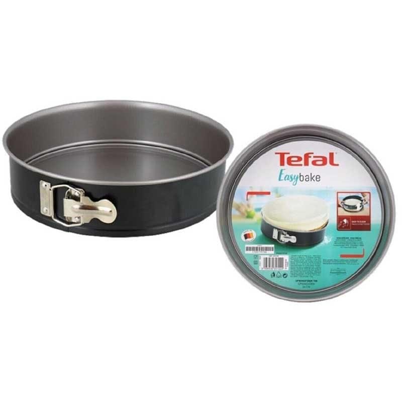 Tefal Easy Bake Savarin Springform Cake Mould, 26cm Non-Stick Baking Pan, Removable Base, Durable Carbon Steel Bakeware - J1742874