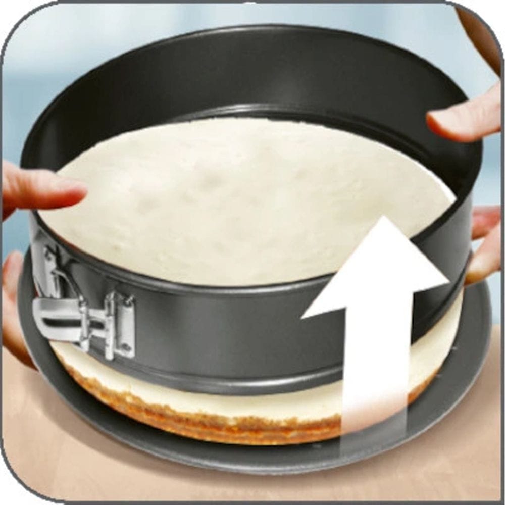 Tefal Easy Bake Springform Cake Mould, 28cm Non-Stick Baking Pan, Removable Base, Durable Carbon Steel Bakeware, Black - J1241474