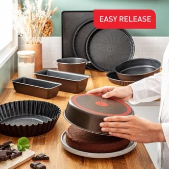 Tefal Perfect Bake Brioche Pan, 23cm Non-Stick Baking Mould, Durable Carbon Steel Bakeware, Easy Release Design - J5546602