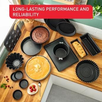 Tefal Perfect Bake Brioche Pan, 23cm Non-Stick Baking Mould, Durable Carbon Steel Bakeware, Easy Release Design - J5546602