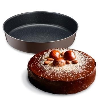 Tefal Perfect Bake Manque Cake Mould, 24cm Non-Stick Round Baking Pan, Durable Carbon Steel Bakeware, Easy Release Design - J5549602