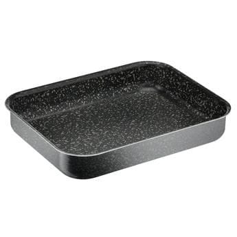 Tefal Black Stone Rectangular Oven Dish, 24 x 31cm Non-Stick Baking Dish, Durable Stone-Effect Bakeware - J5584783