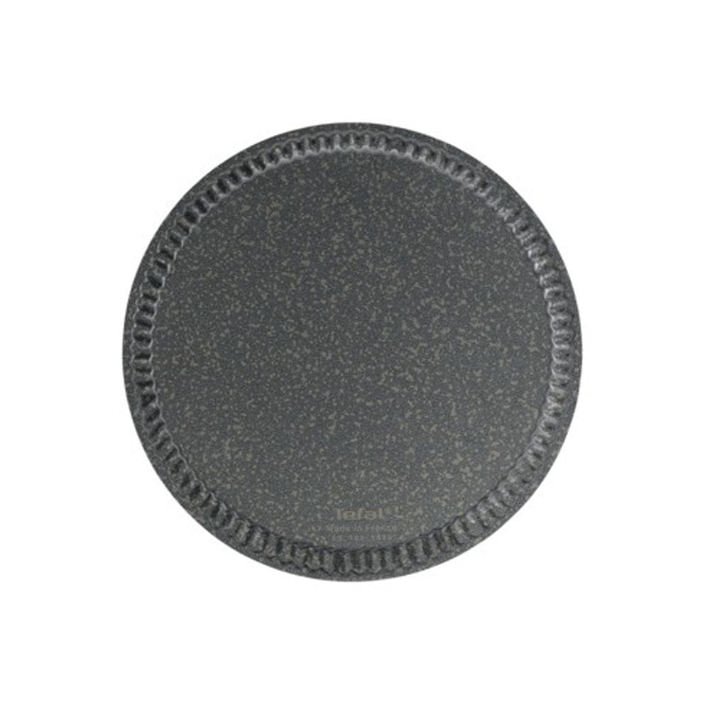 Tefal Black Stone Tart Pan, 27cm Non-Stick Tart Baking Tin, Durable Carbon Steel Bakeware, Easy Release Design -J5588302