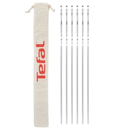Tefal Tools & Gadgets Grilling Accessory Set, 6-Piece BBQ Tool Kit with Storage Bag, Stainless Steel Utensils - K185S734