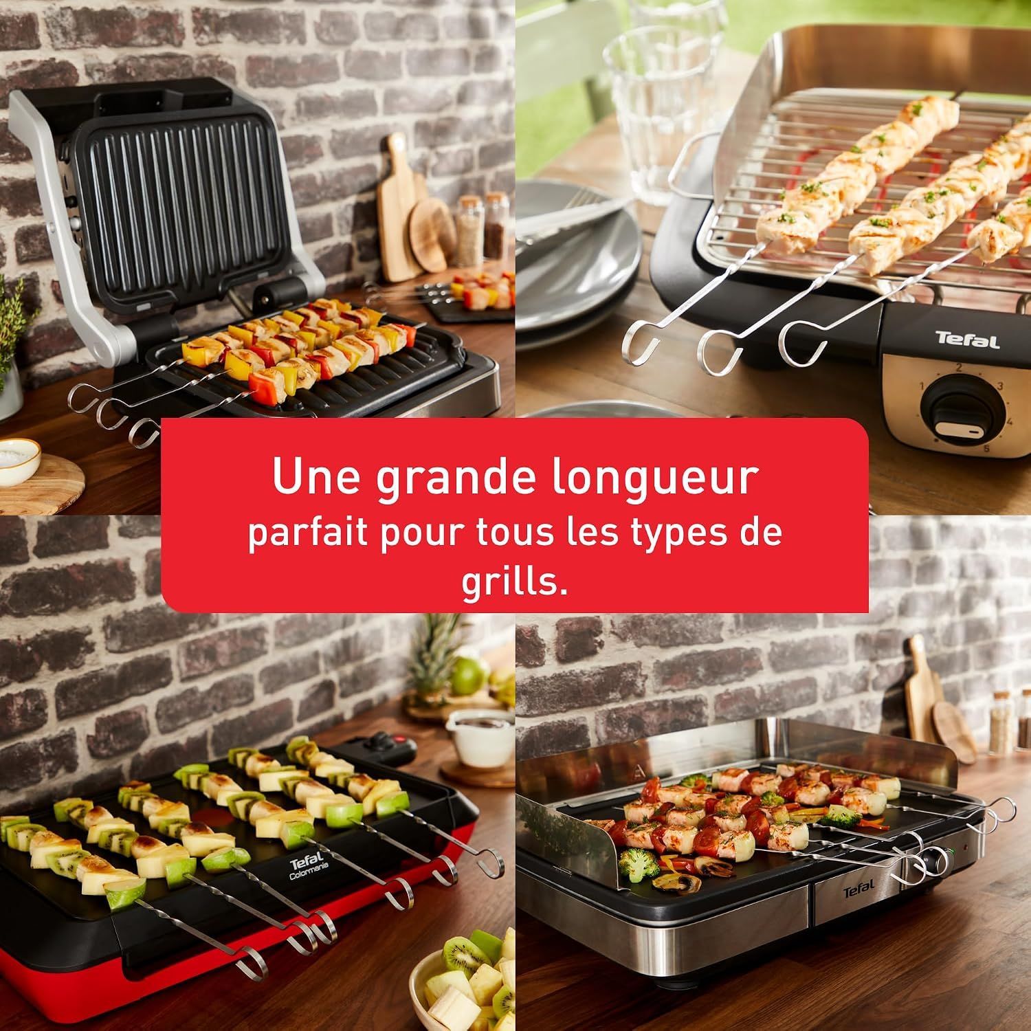 Tefal Tools & Gadgets Grilling Accessory Set, 6-Piece BBQ Tool Kit with Storage Bag, Stainless Steel Utensils - K185S734