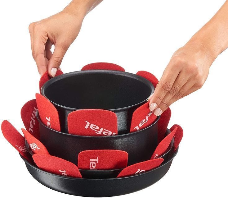 Tefal Pan Protector, 38cm Felt Cookware Separator, Scratch Protection for Pots & Pans, Reusable Storage Protector - K2203004
