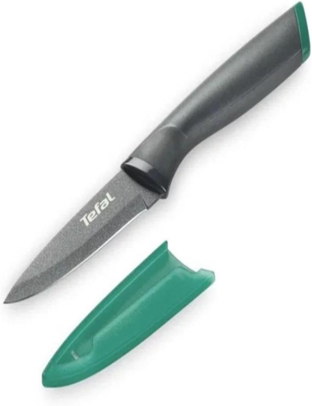 Tefal Fresh Kitchen Paring Knife, 9cm Stainless Steel Blade, Ergonomic Handle, Precision Cutting Kitchen Knife, Durable Design - K1220604