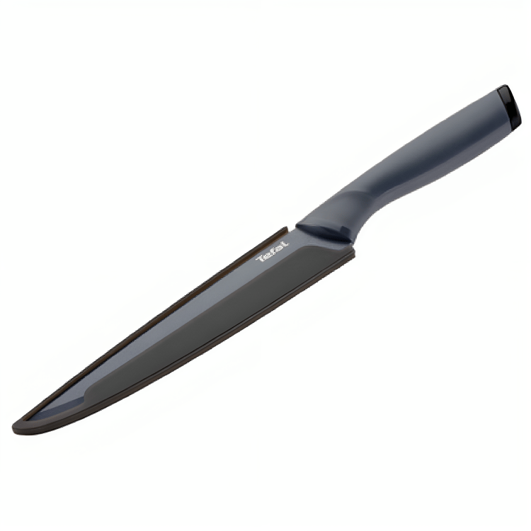 Tefal Fresh Kitchen Slicing Knife, 20cm Stainless Steel Blade, Ergonomic Handle, Precision Cutting Kitchen Knife, Durable Design - K1221205