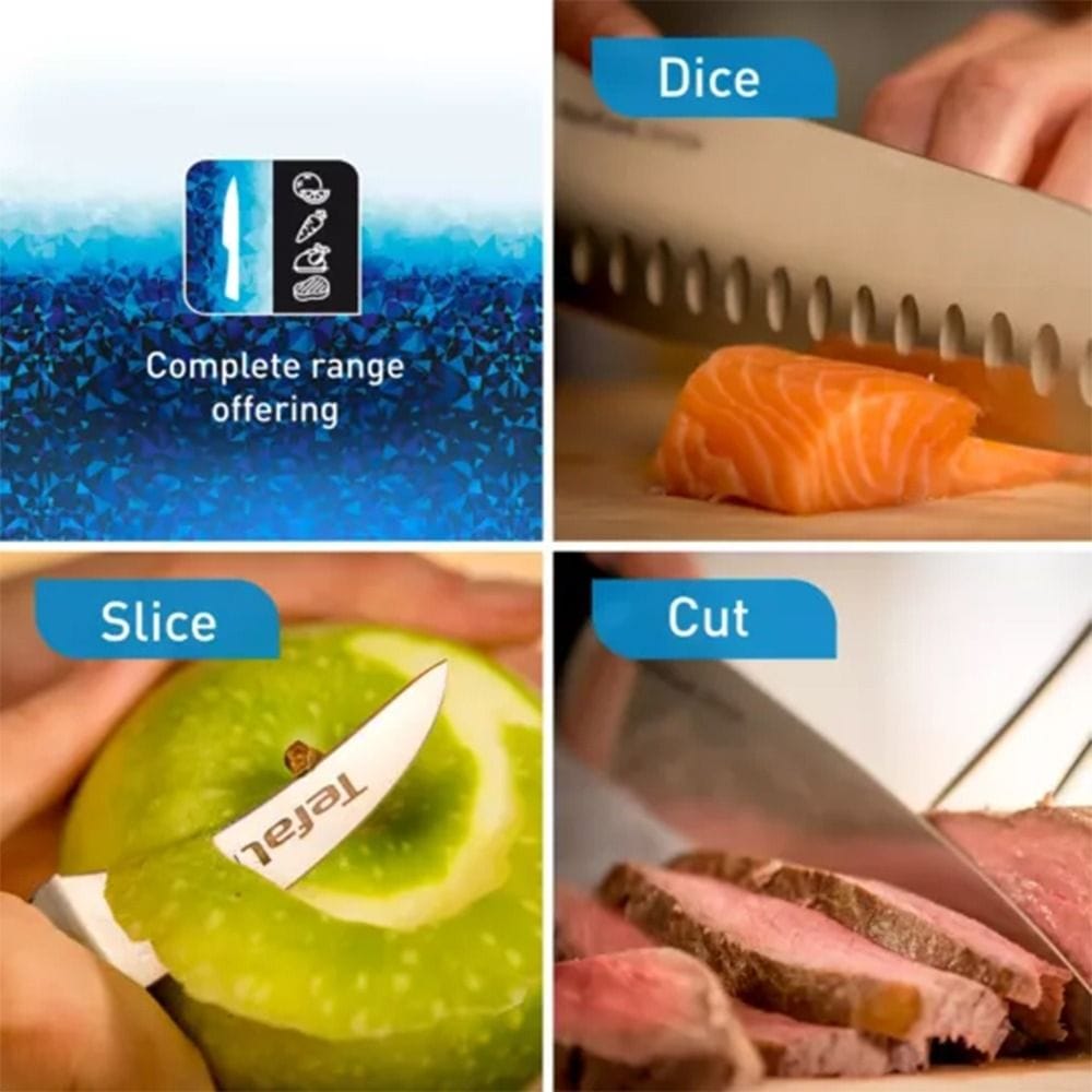 Tefal Ice Force Paring Knife, 7cm German Stainless Steel Blade, Ice-Hardened Technology, Ergonomic Handle, Kitchen Knife - K2321214