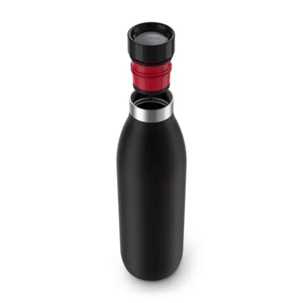 Tefal Bludrop Hydration Bottle, 0.7L Stainless Steel Insulated Water Bottle, Leakproof Reusable Design, Black - N3110910