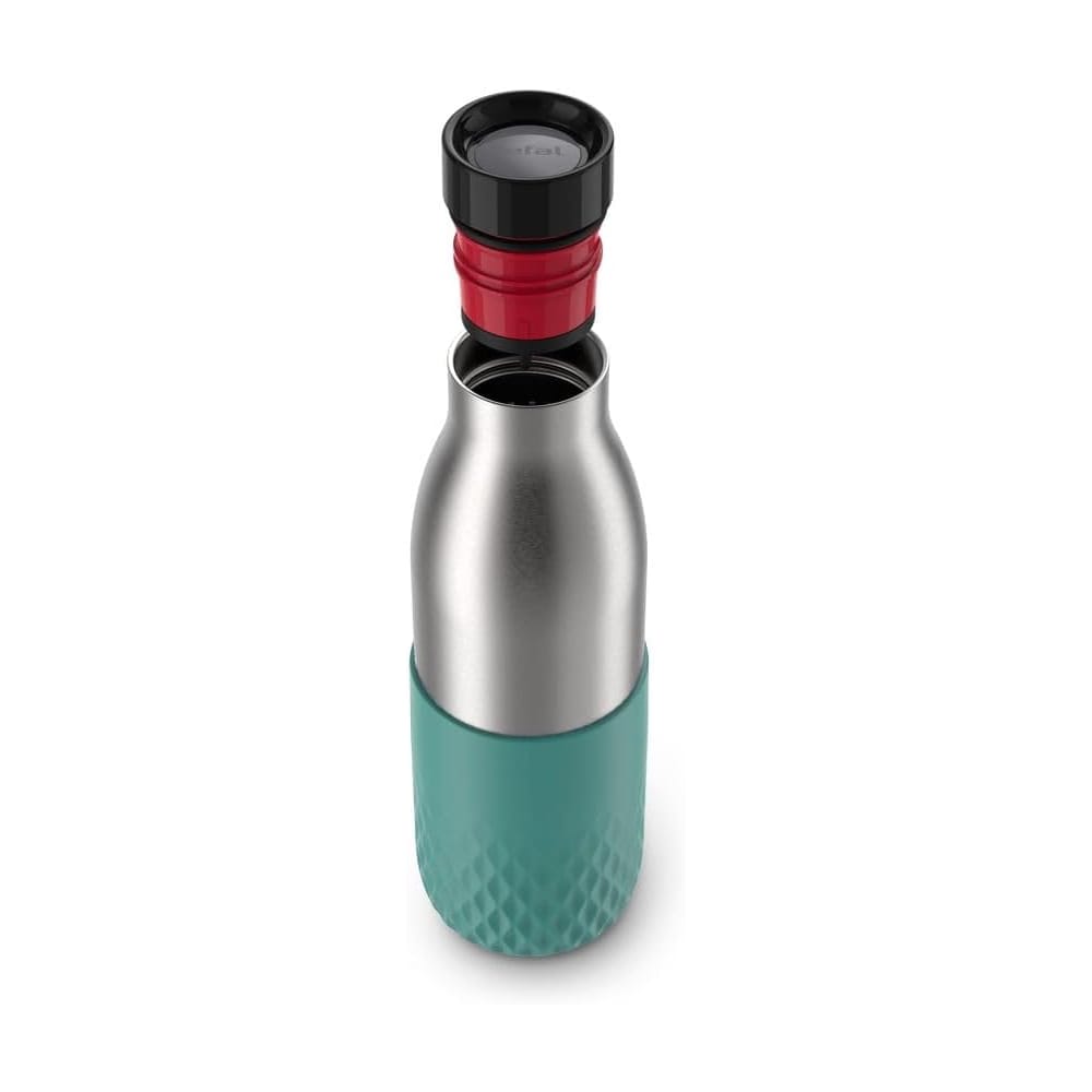 Tefal Bludrop Hydration Bottle, Stainless Steel Insulated Water Bottle with Easy Grip Sleeve, Leakproof Reusable Design - N3111210