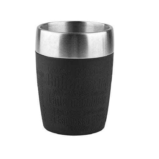 Tefal Travel Cup Thermal Bottle 0.2L, Stainless Steel Insulated Mug, Leakproof Vacuum Flask, Reusable Coffee Cup  Black - K3081314