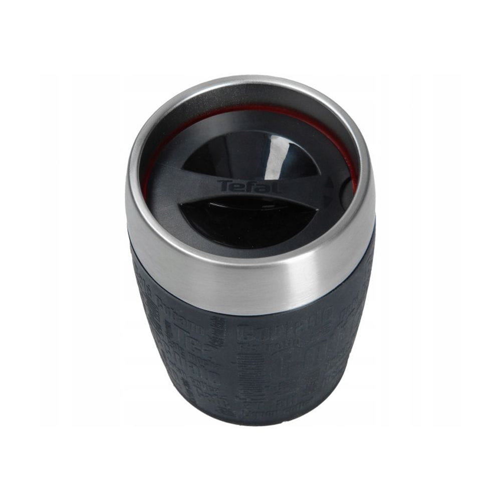 Tefal Travel Cup Thermal Bottle 0.2L, Stainless Steel Insulated Mug, Leakproof Vacuum Flask, Reusable Coffee Cup  Black - K3081314
