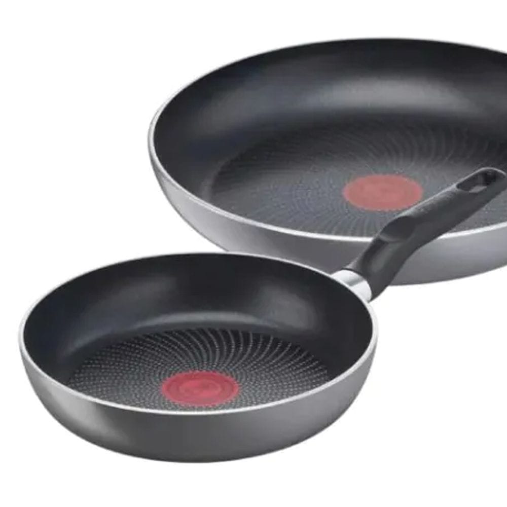 Tefal Super Cook Frypan Set, 20cm & 26cm Non-Stick Frying Pans, Thermo-Signal Heat Indicator, Easy Clean Cookware - B459S285