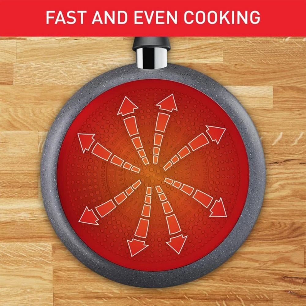 Tefal Natura 6-Piece Non-Stick Cookware Set, 24cm Frypan, 28cm Frypan, 28cm Wok, PTFE Coating, Aluminum - B867S685