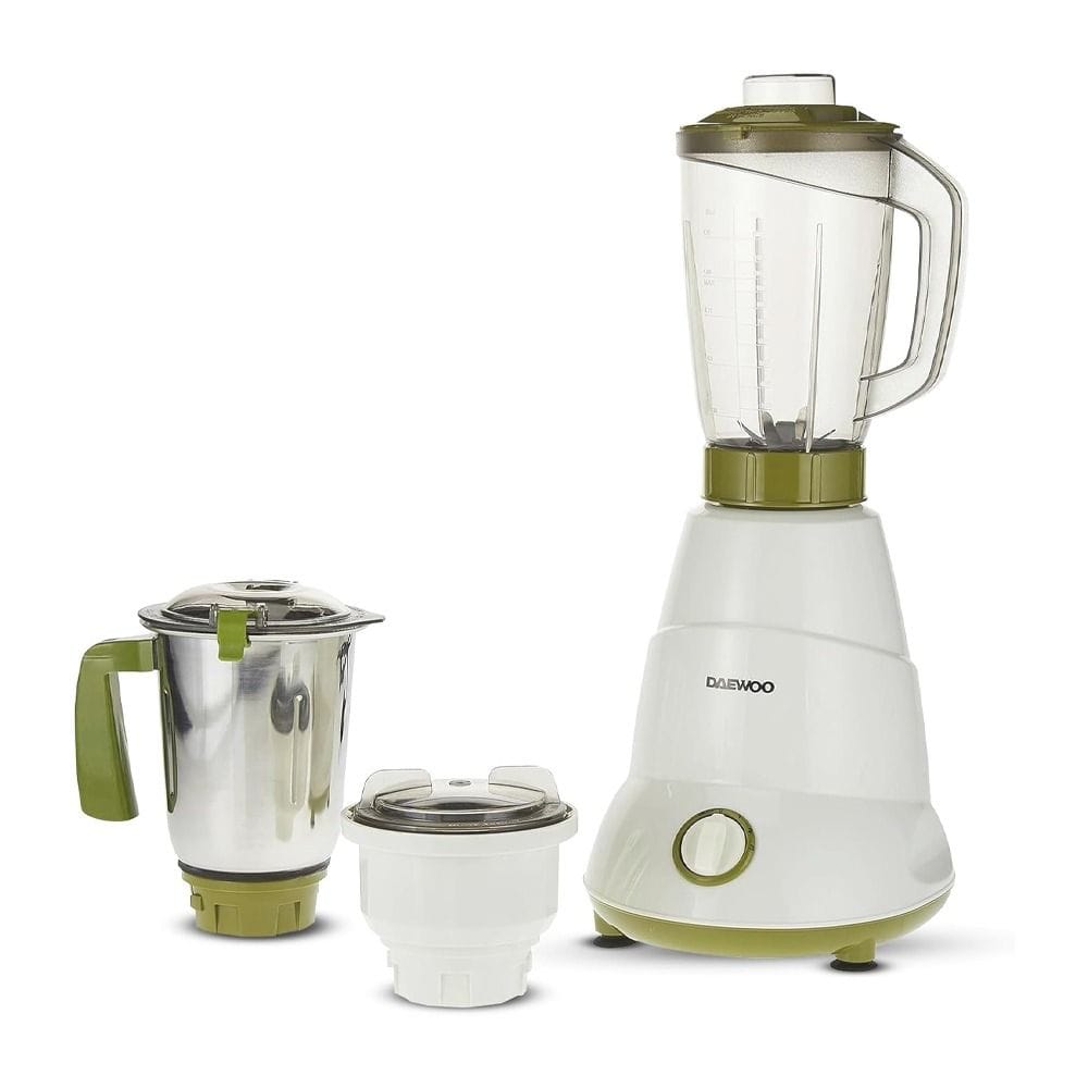Daewoo Indian Mixer Grinder, 800W Copper Motor, High-Performance Kitchen Grinder - White | DMG 7501